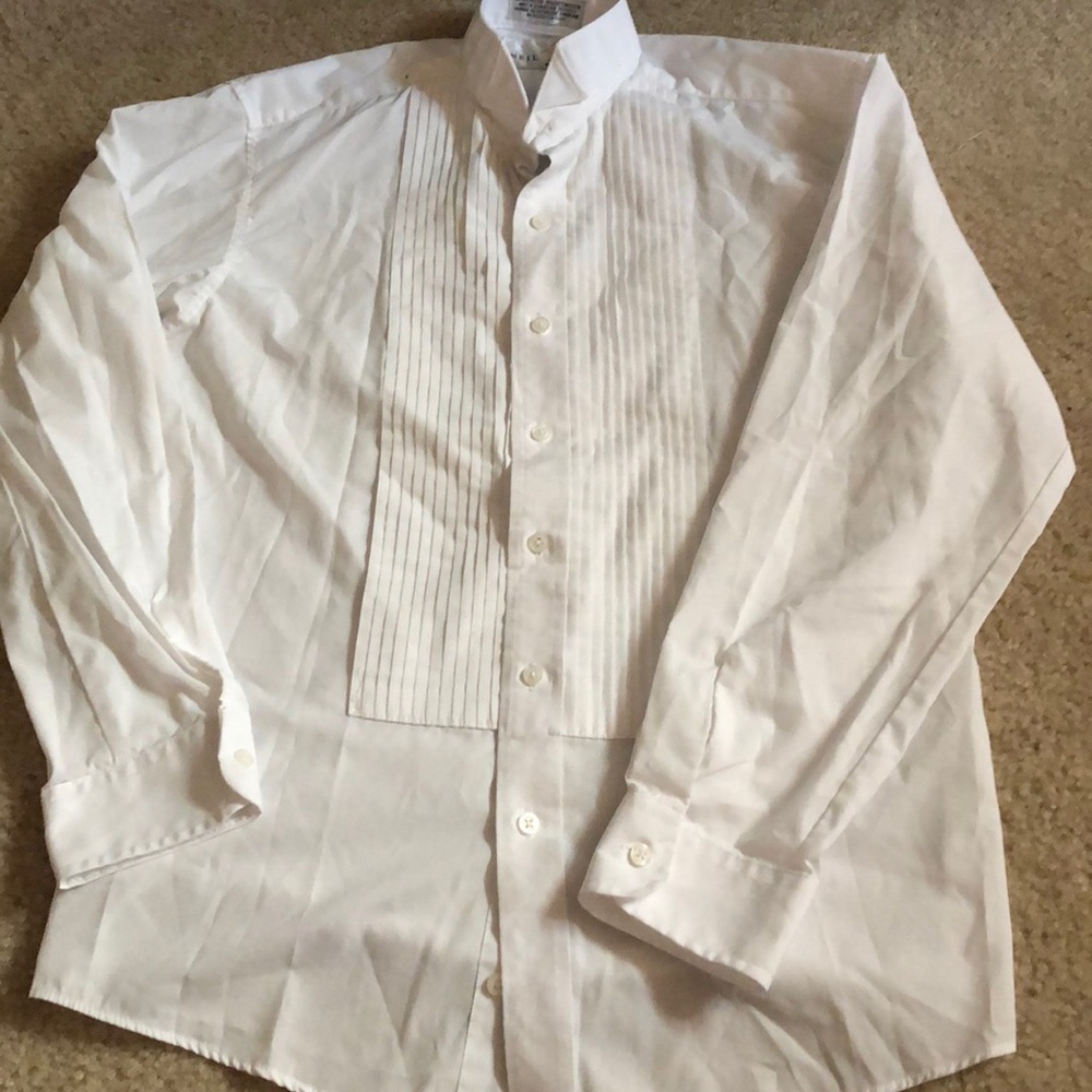 BOYS - White Button Dress Shirt - Size Large